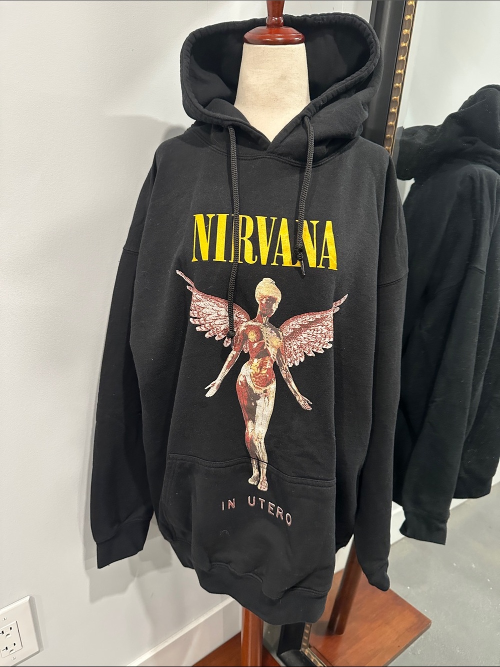Nirvana Black Hoodie with front Logo